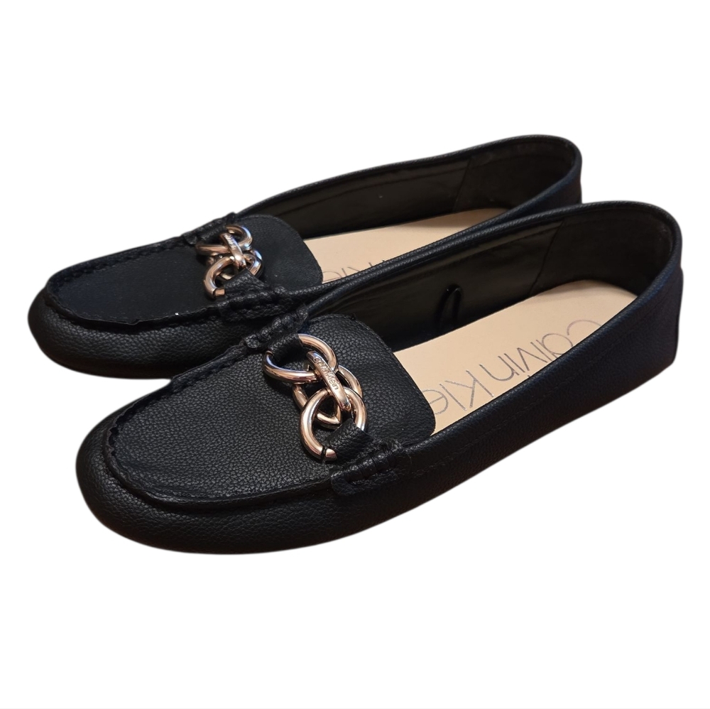 Calvin Klein Women's Luca Black Loafers Size 8 - Picture 2 of 8